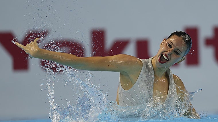 Iris Tio durante o Campeonato Mundial em Cingapura