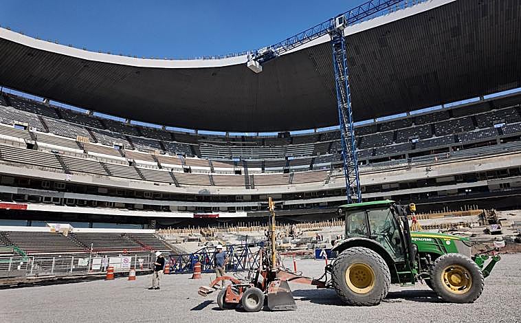 Imagem principal - Obras dentro e fora do Estádio Azteca.