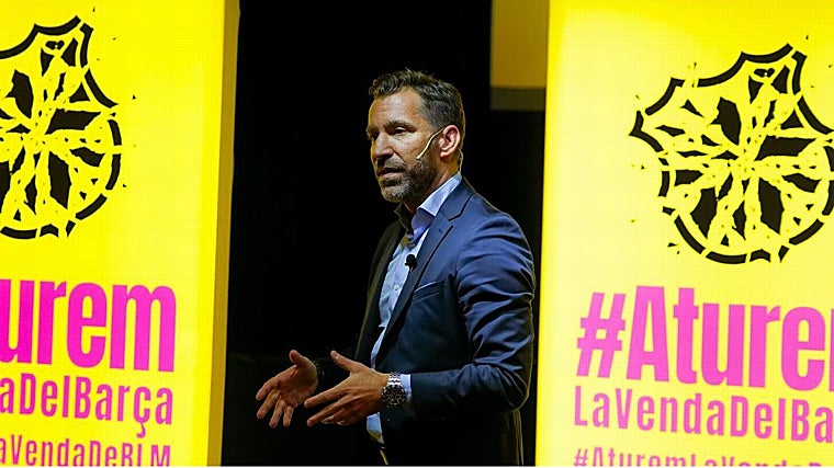 Marc Ciria, durante un acto relacionado con el Barcelona