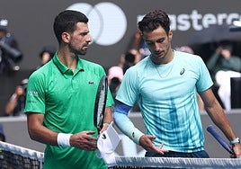 Djokovic se interesa por el estado de Musetti