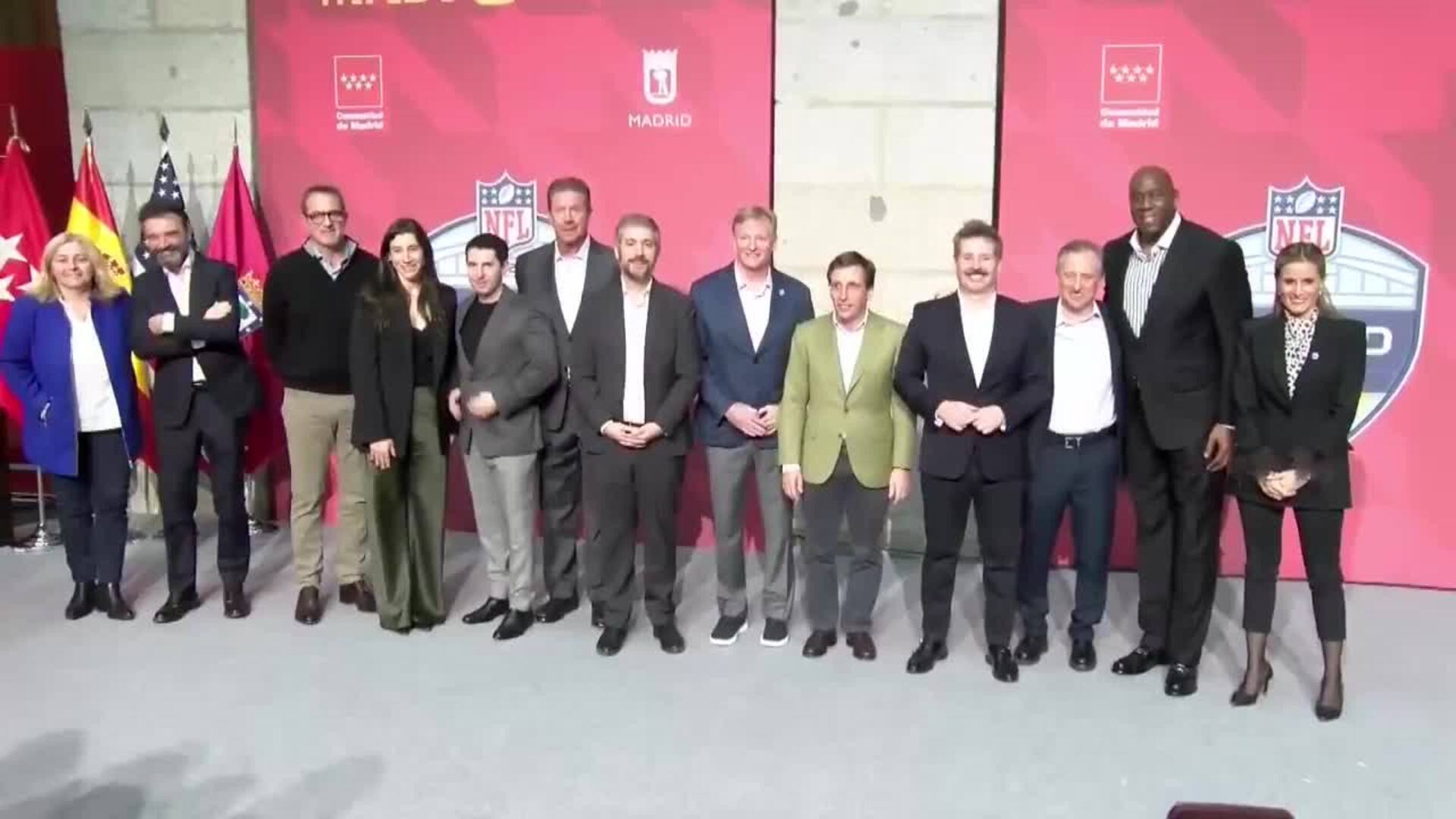 Magic Johnson, presente en el acto de bienvenida de la NFL en Madrid