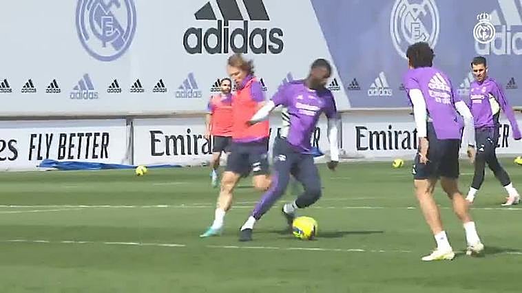 Penúltima sesión para los de Ancelotti antes de recibir al Espanyol