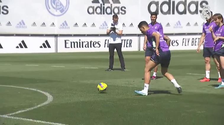 Último entrenamiento del Madrid antes de recibir al Celta