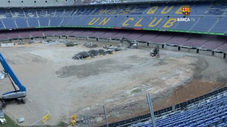 El Barça avanza con las obras del Camp Nou