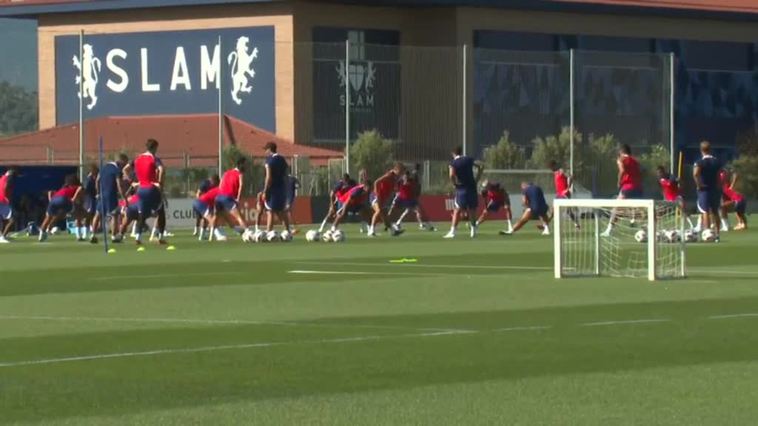Joao Félix, protagonista en el primer entrenamiento del Atlético en Los Ángeles de San Rafael