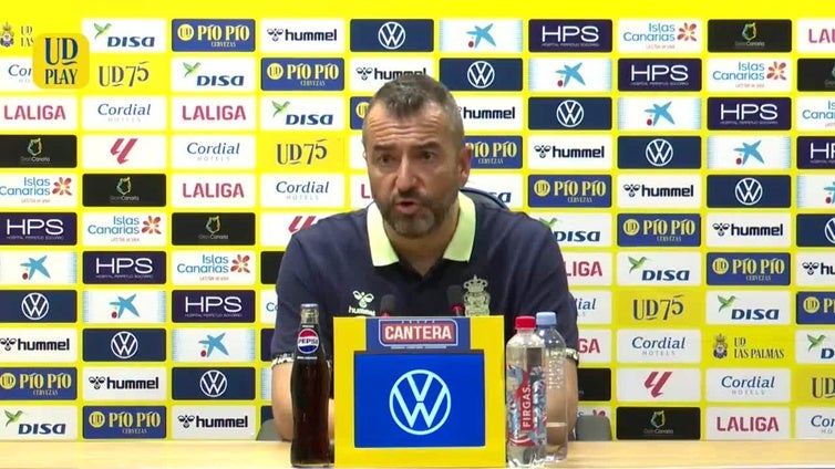 Diego Martínez comenta la tristeza que a Las Palmas le produce el descenso