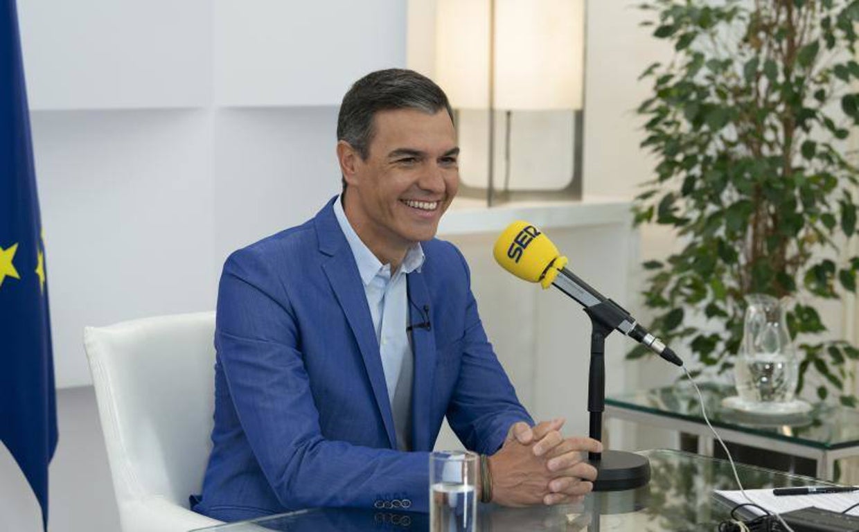 El presidente del Gobierno, Pedro Sánchez, durante la entrevista