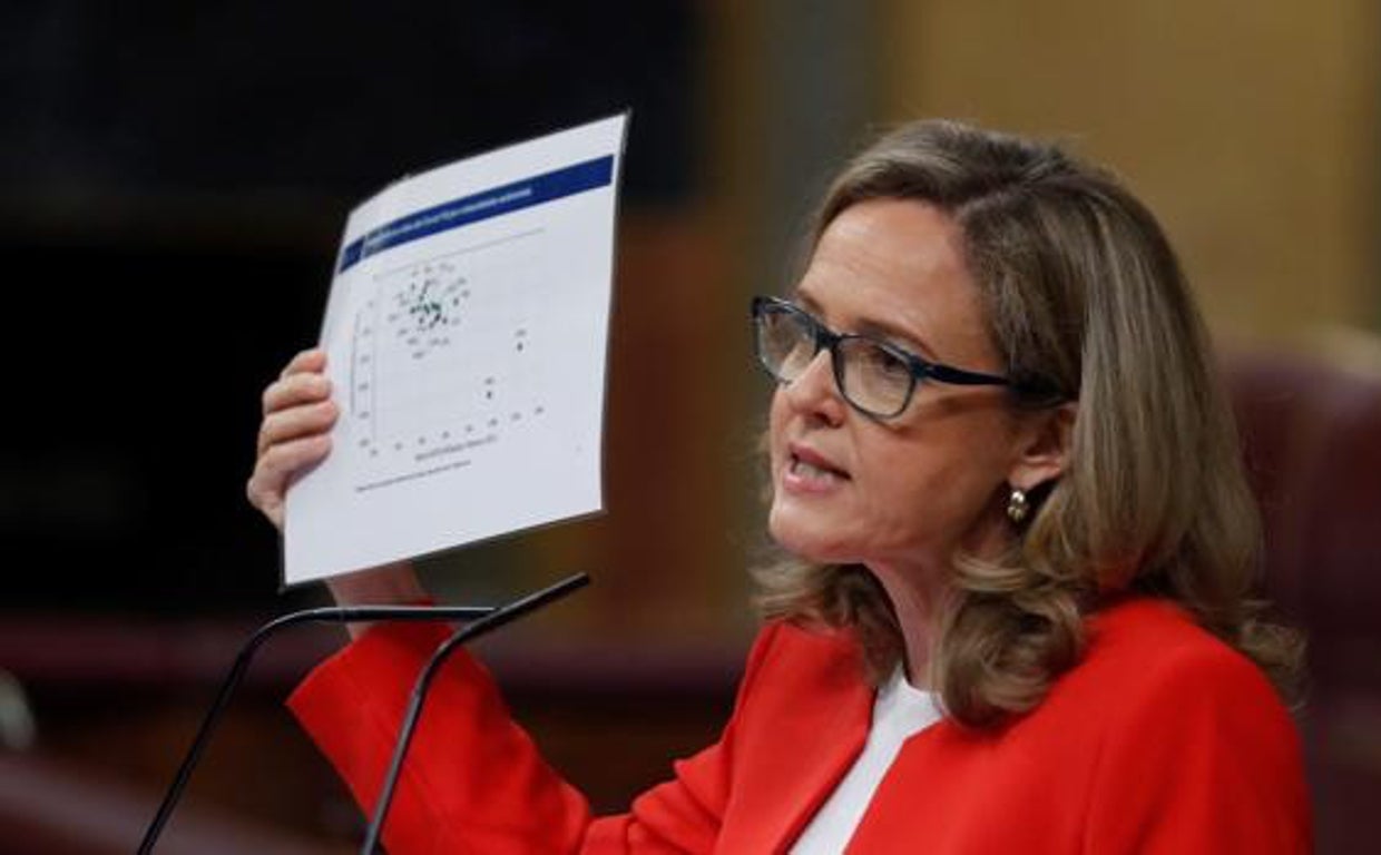 La vicepresidenta primera del Gobierno, Nadia Calviño