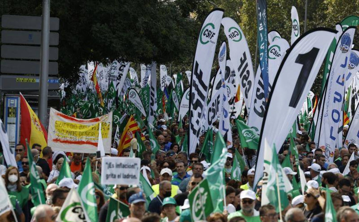 Concentración de CSIF y Jusapol en Madrid