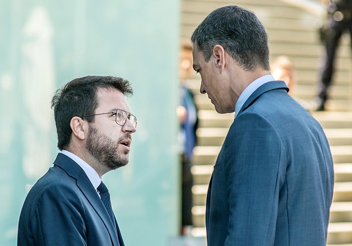 Pere Aragonés y Pedro Sánchez
