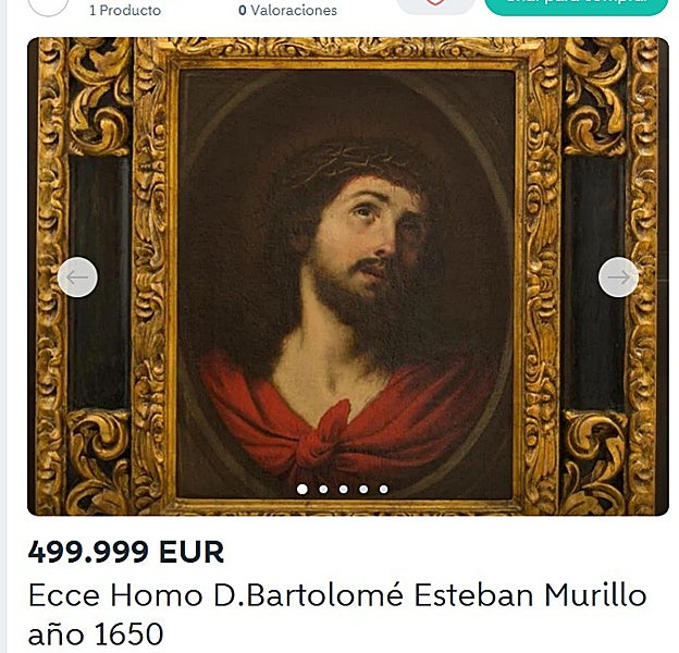 Un supuesto Ecce Homo de Murillo puso a la venta hace unos años en Wallapop