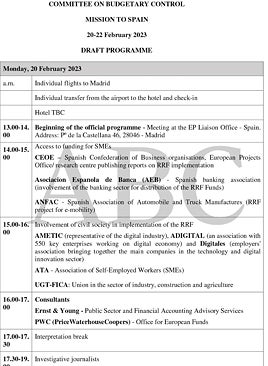Imagen - La agenda de reuniones del Parlamento Europeo
