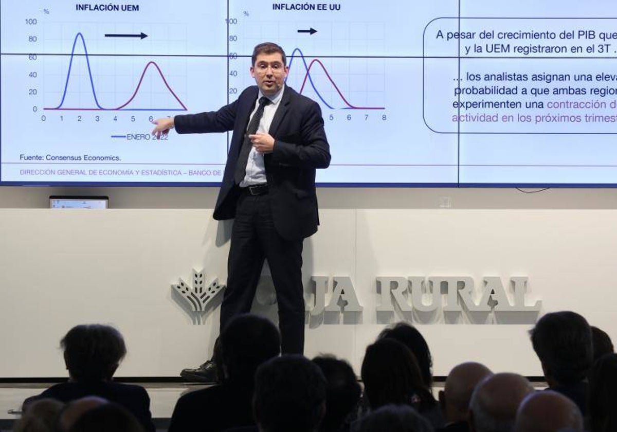 El director de Economía y Estadística del Banco de España, Ángel Gavilán, en una conferencia