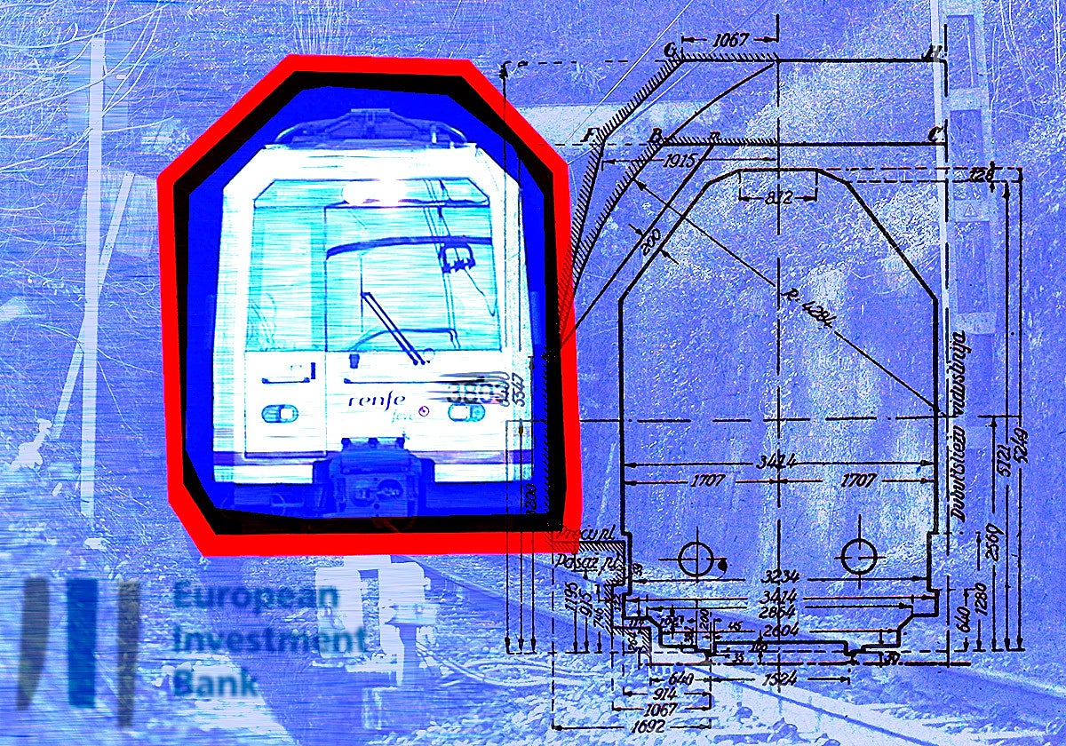 Un tren que circula en las líneas de media distancia de Cantabria