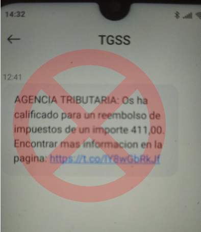 Alerta por un SMS que suplanta a la Agencia Tributaria: «No pinches, es ...
