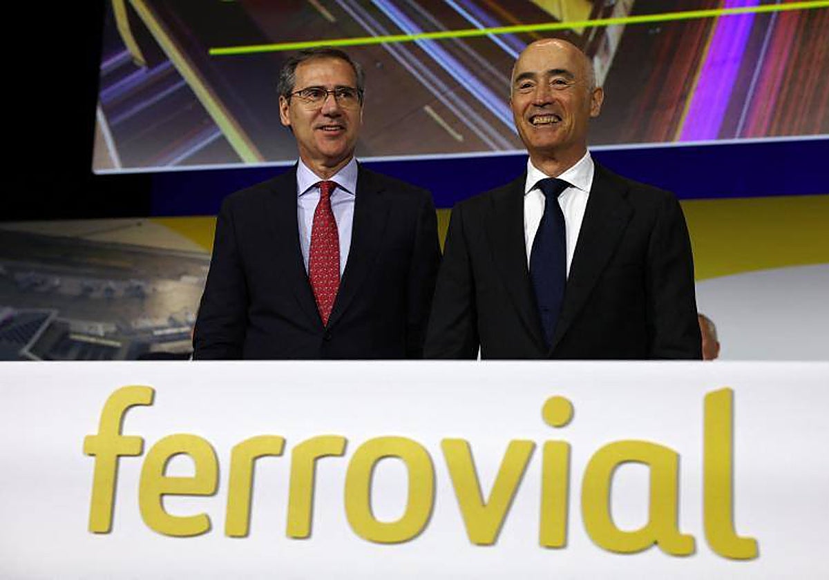 Ignacio madridejos consejero delegado de Ferrovial, y Rafael del Pino, presidente