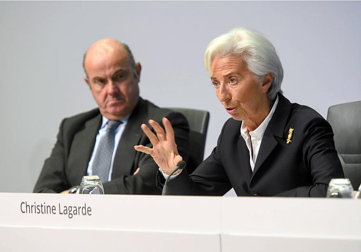 Lagarde y De Guindos, en una reunión del BCE
