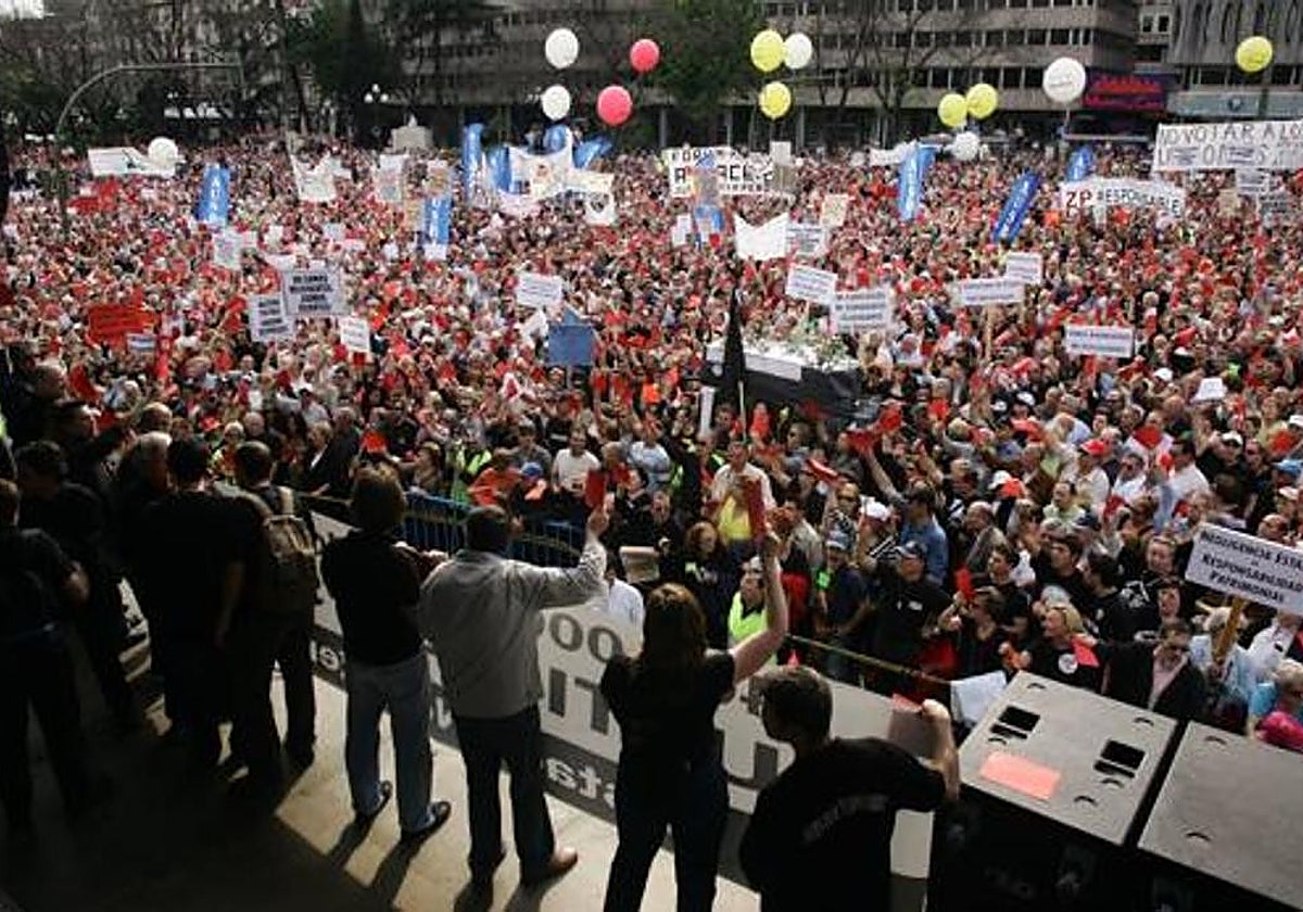 Imagen de archivo de una de las manifestaciones de afectados