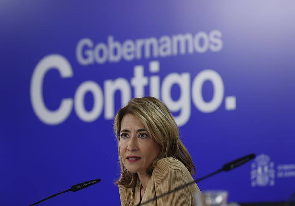 La ministra de Transportes, Raquel Sánchez