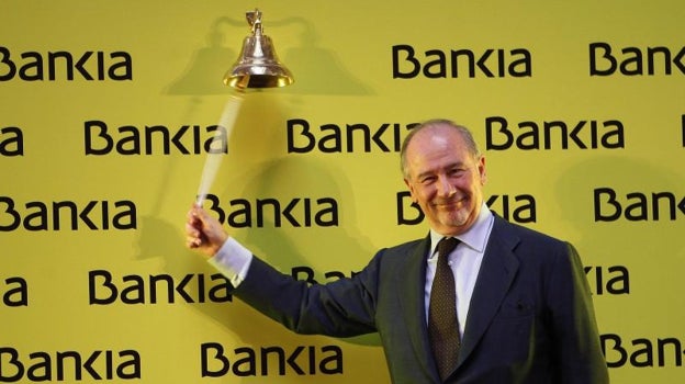 Salida a bolsa de Bankia. En la imagen, de 2011, su presidente Rodrigo Rato