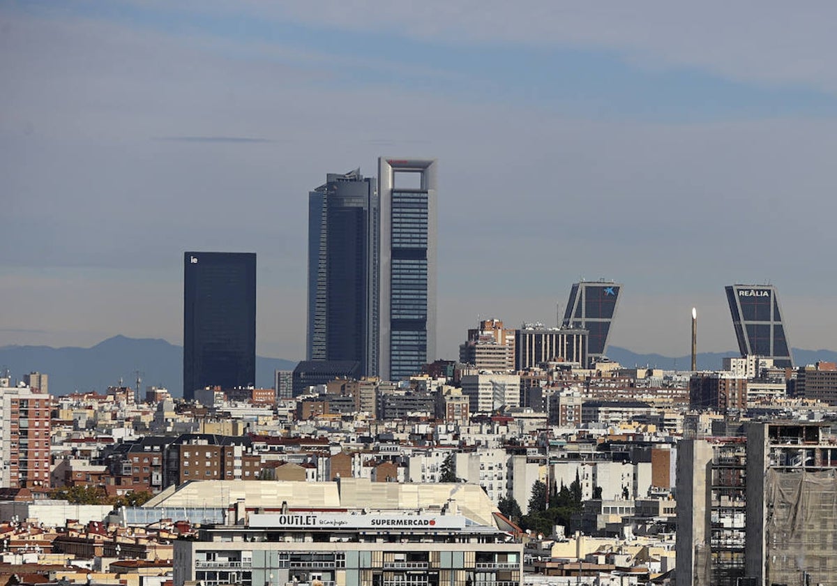 Vistas de las cuatro torres de Madrid