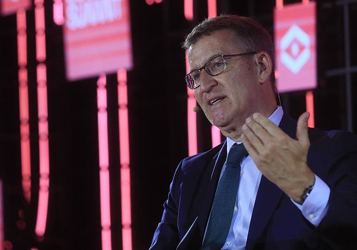 El presidente del PP, Alberto Núñez Feijóo