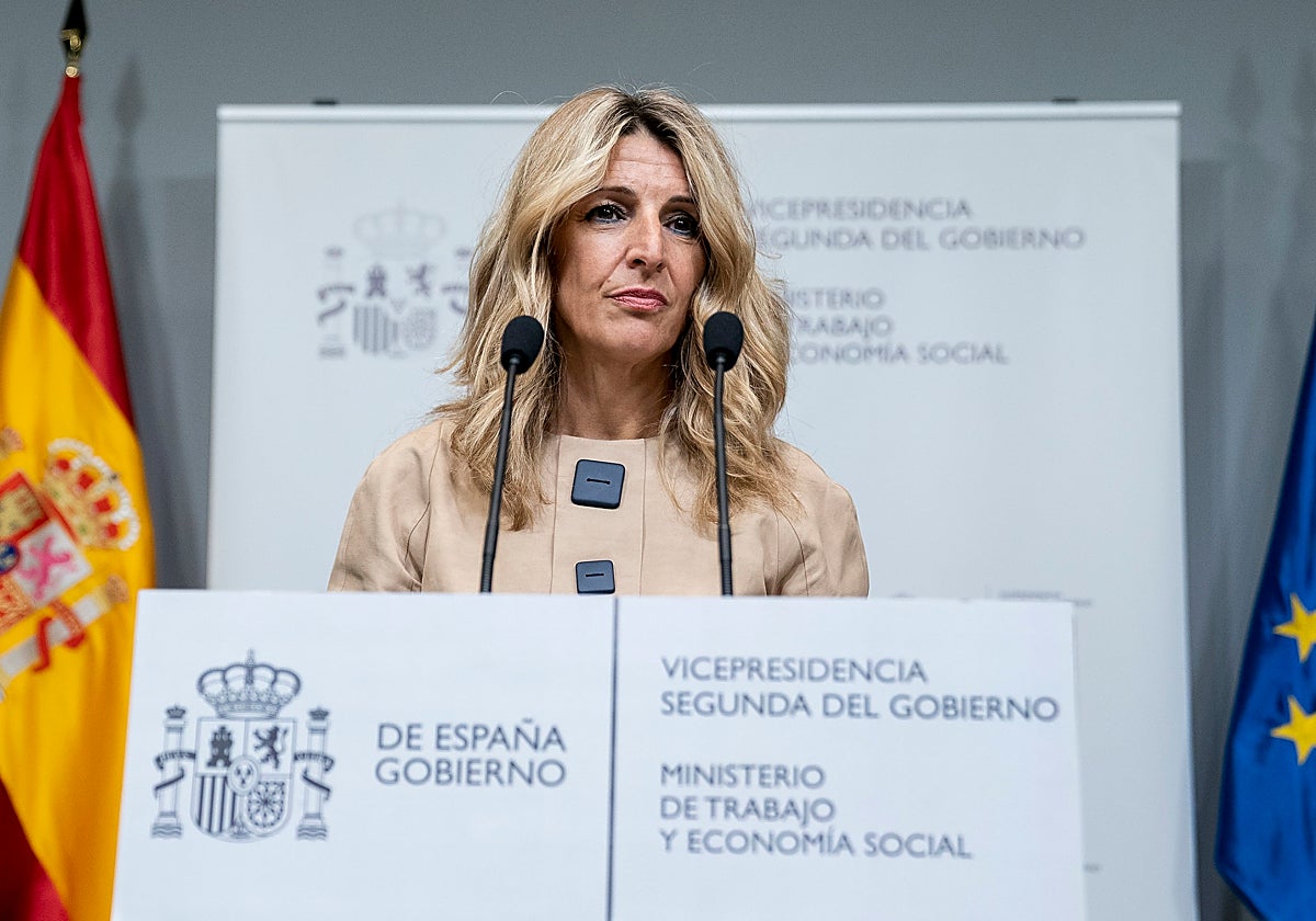 La vicepresidenta del Gobierno y ministra de Trabajo y Economía Social, Yolanda Díaz