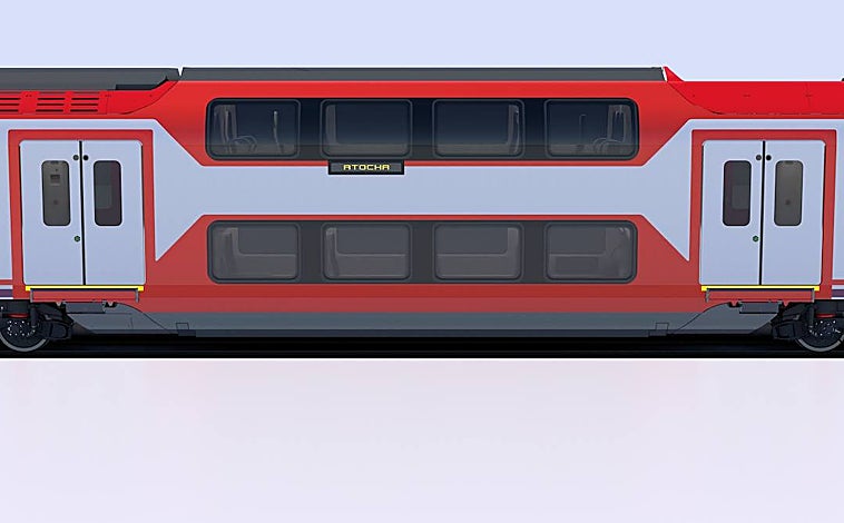 Imagen principal - Varios aspectos del nuevo diseño para Cercanías