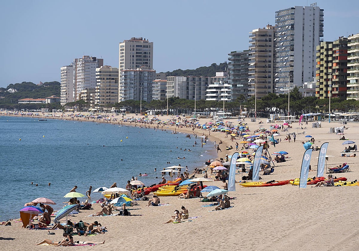 Vista de la playa de Platja d'Aro
