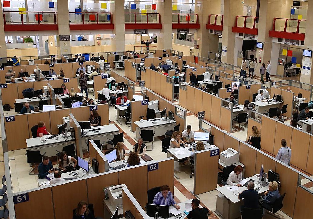 Instalaciones de la Agencia Tributaria en la calle Guzmán el Bueno, en Madrid