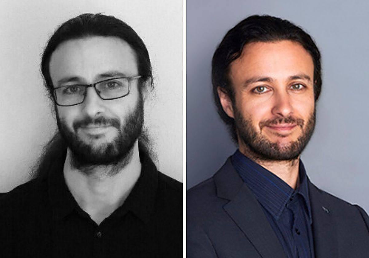 El activista Gallego en 2018, a la izquierda, y como consejero de Enagás, a la derecha