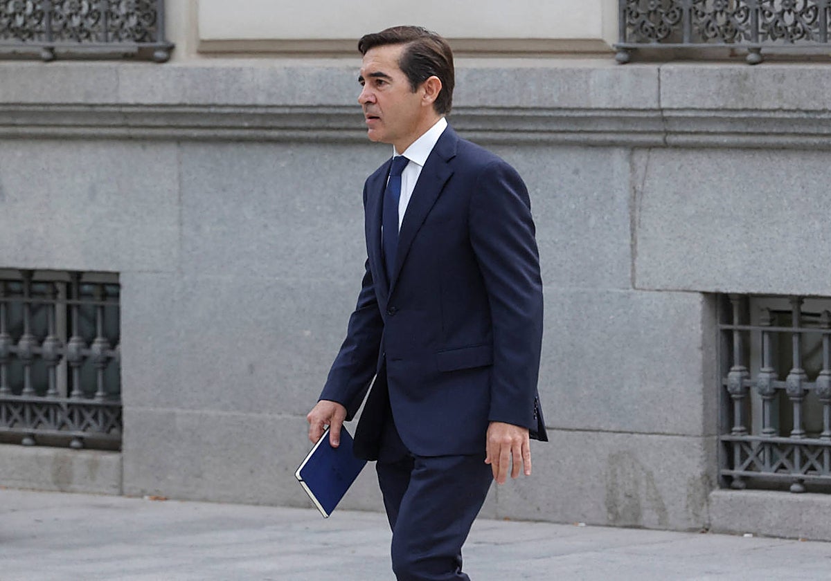 El presidente del BBVA, Carlos Torres, a su llegada a la Audiencia Nacional el pasado 16 de octubre