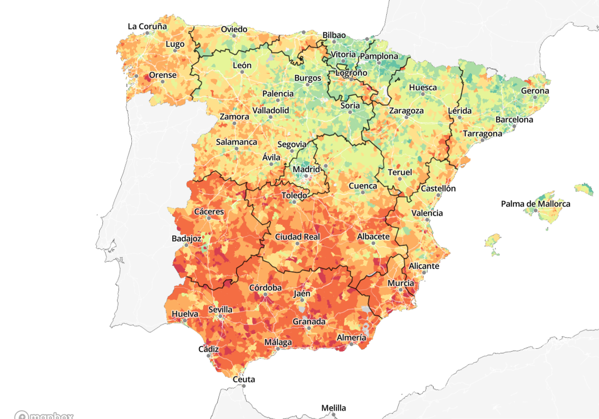 España, dividida entre norte y sur según su nivel de renta