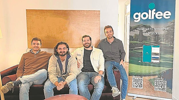 Una imagen del equipo de Golfee, una app que permite reservar un campo menos de un minuto y en apenas tres clics