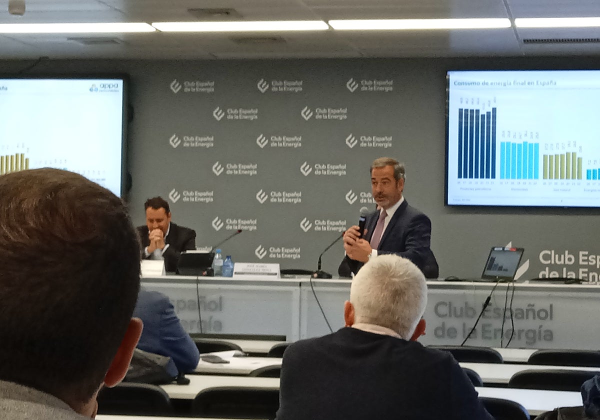 José María González, durante la presentación esta mañana