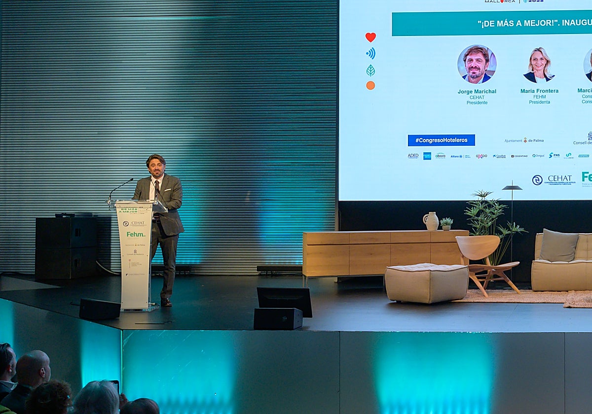 El presidente de Cehat, Jorge Marichal, en la inauguración del congreso
