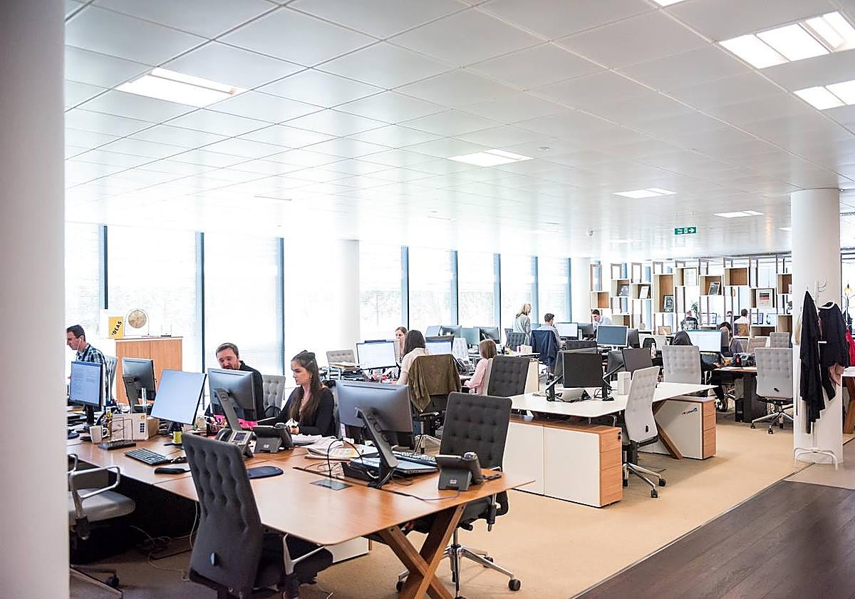Imagen de unos empleados en una oficina