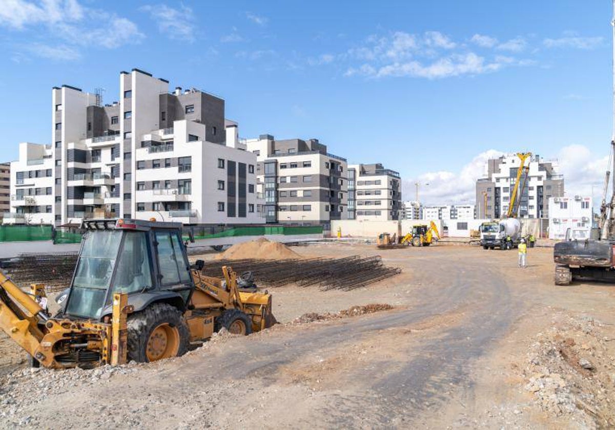 Viviendas en construcción en el nuevo desarrollo madrileño de el Cañaveral