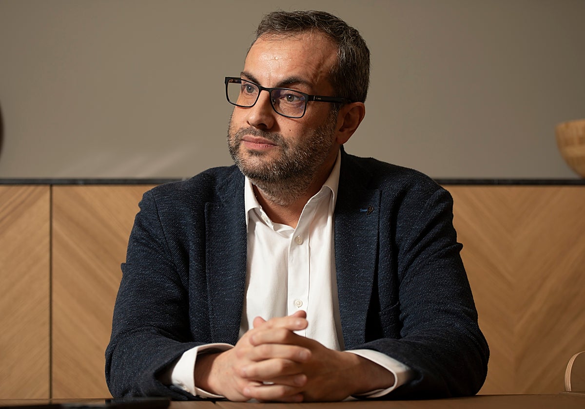 Iban García del Blanco, en un momento de la entrevista para ABC