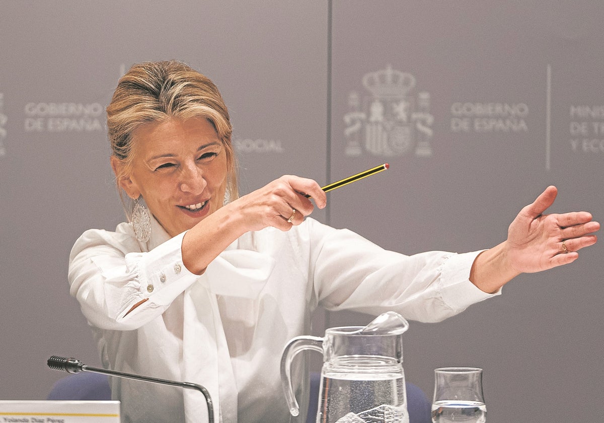 La vicepresidenta del Gobierno y ministra de Trabajo, Yolanda Díaz