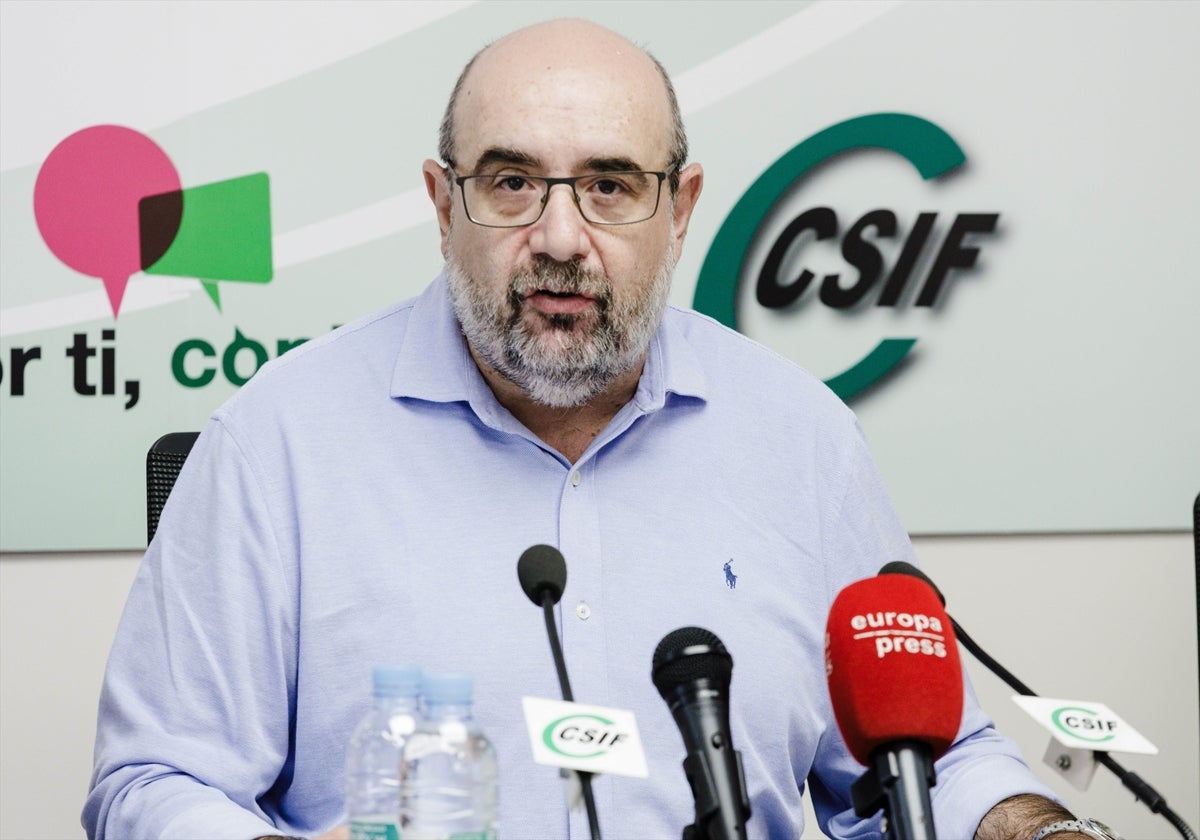 El presidente de la Central Sindical Independiente y de Funcionarios (CSIF), Miguel Borra