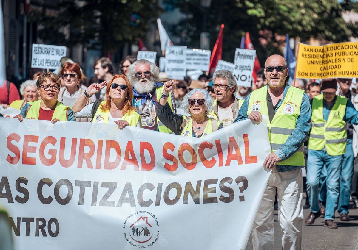 Pensionistas protestan en Madrid