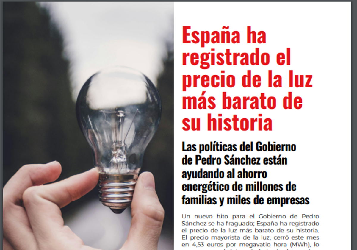 Captura de la página del último número de 'El Socialista'