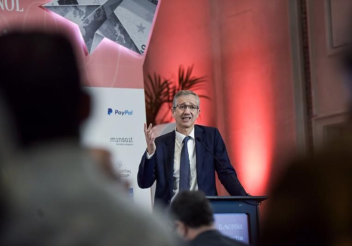 El gobernador del Banco de España, Pablo Hernández de Cos, en el IV Observatorio de las Finanzas