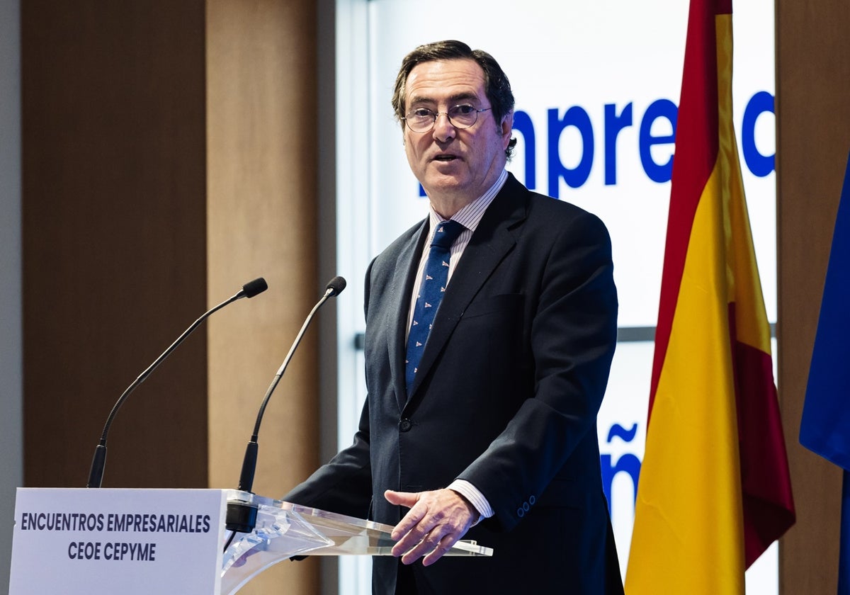 El presidente de la CEOE, Antonio Garamendi