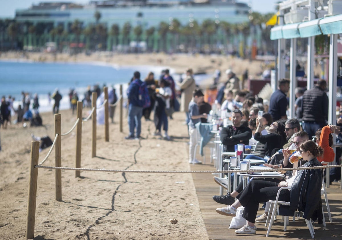 Turistas en Barcelona