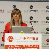 Begoña Gómez en la inauguración de Conpymes