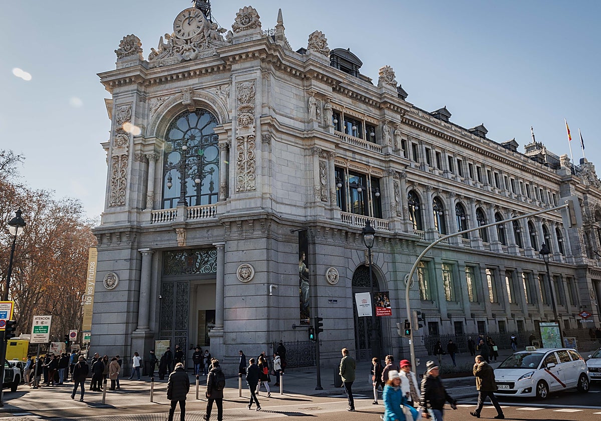 Fachada del Banco de España en Madrid