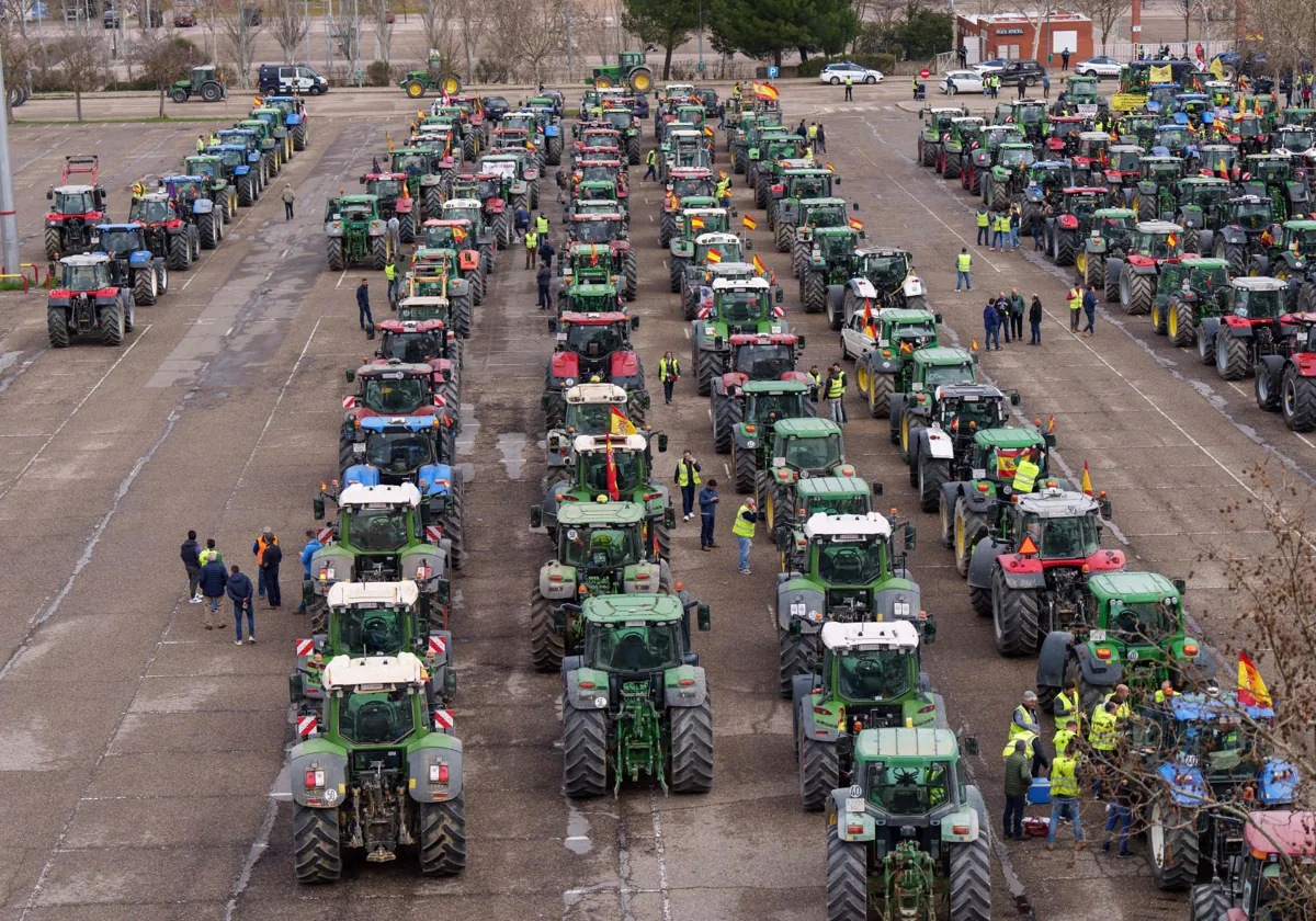 Protesta de agricultores en Valladolid