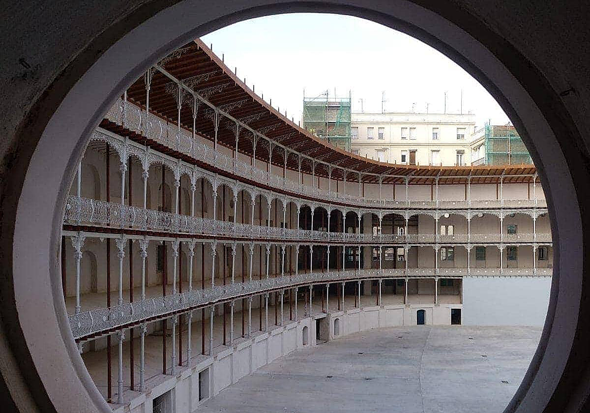 Una imagen del frontón Beti Jai de Madrid, para el que Ferrovial utilizó tecnologías como el láser escáner y el modelado 3D